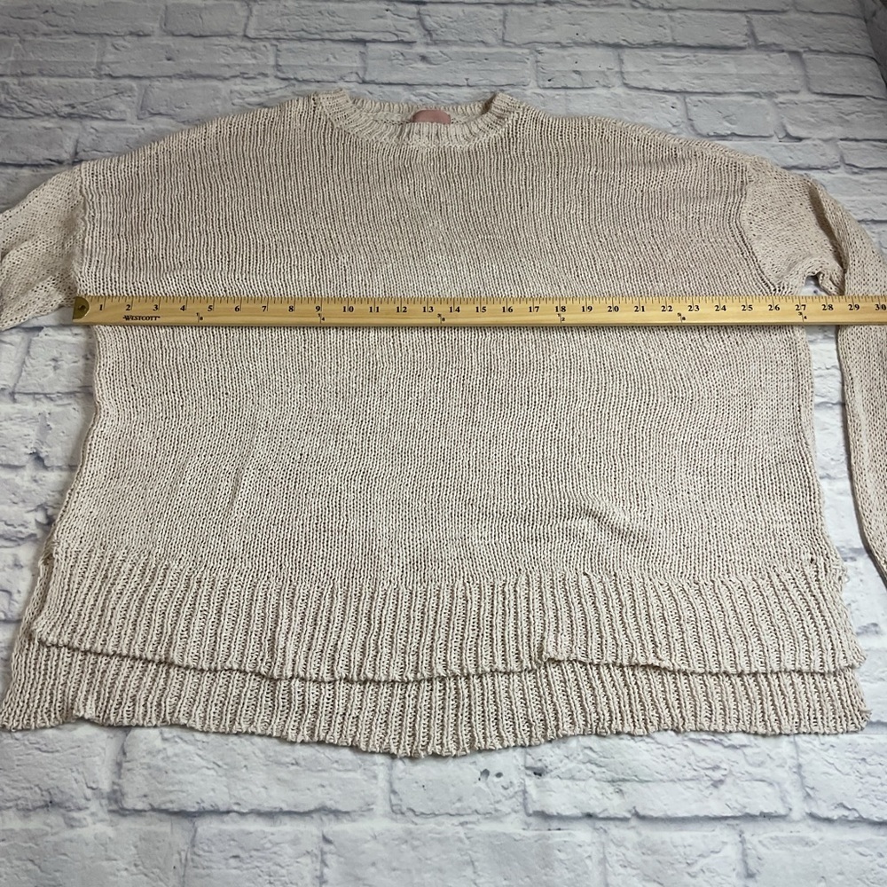 Anthropologie Show Me Your MuMu Anya Cream Knit Sweater. Lightweight. Minimalist - Picture 2 of 7